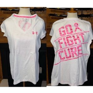 🆕 UNDER ARMOUR Pink Ribbon Breast Cancer Awareness T-shirt